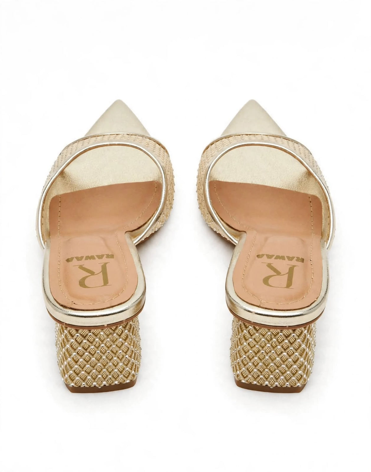 Noor Mesh Mules - Golden