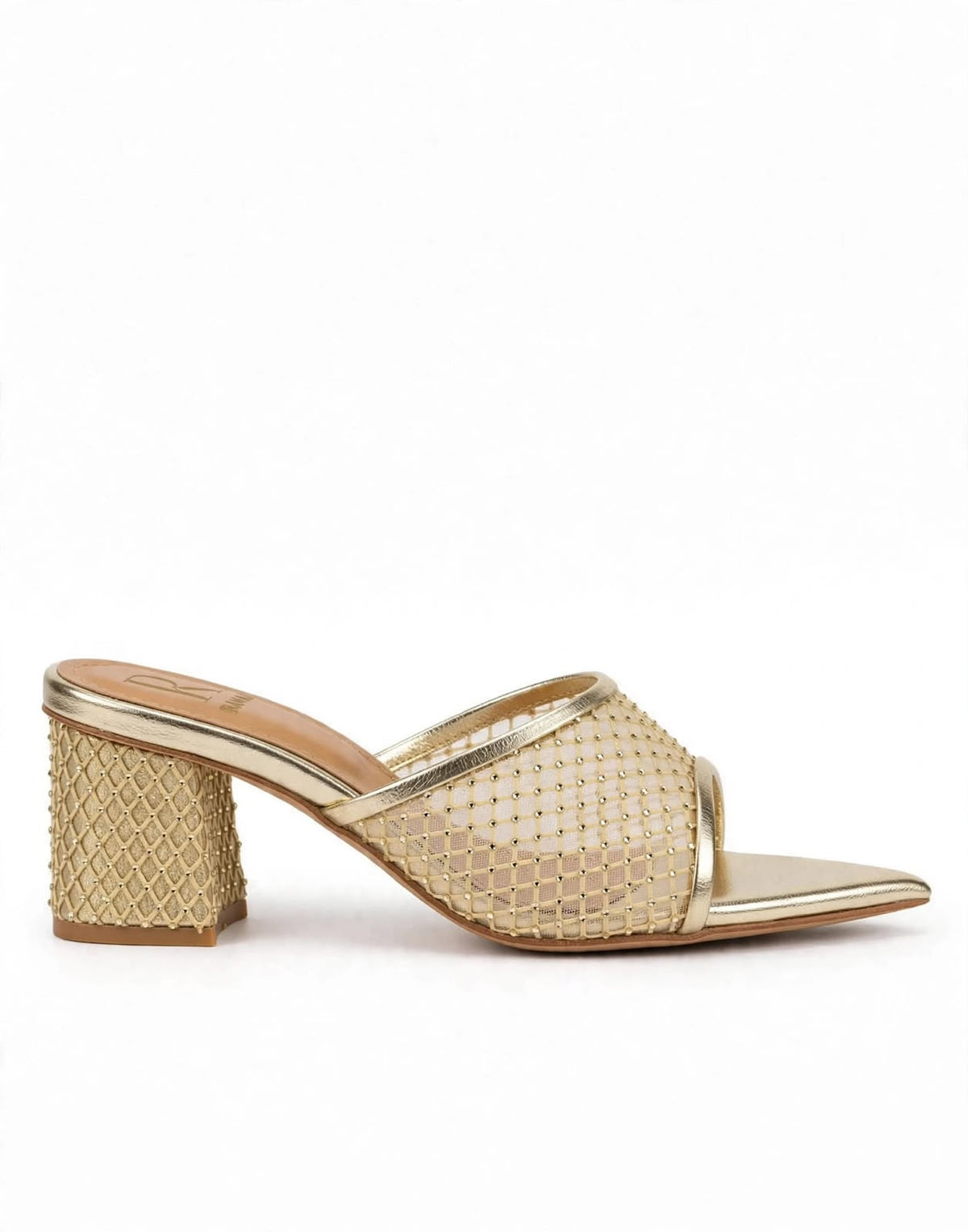 Noor Mesh Mules - Golden