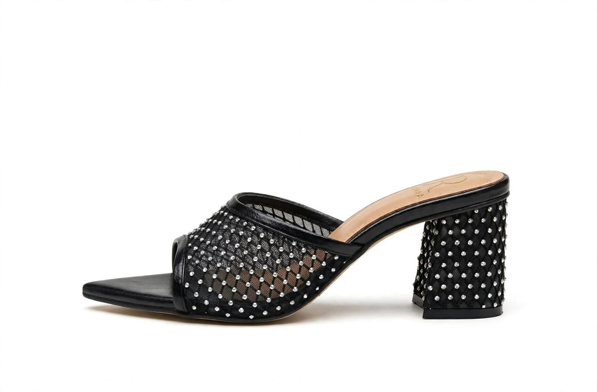 Noor Mesh Mules - Black