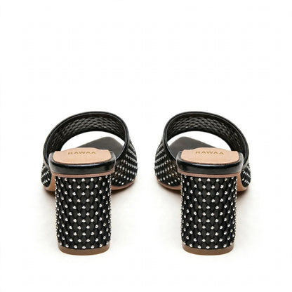 Noor Mesh Mules - Black