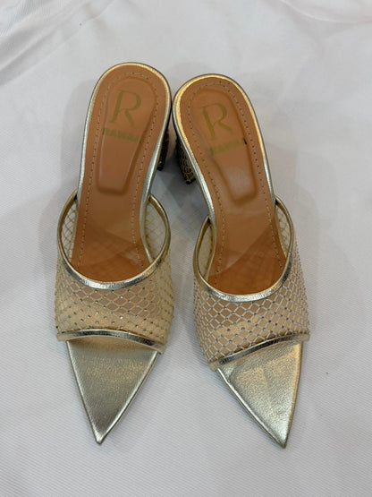 Noor Mesh Mules - Golden