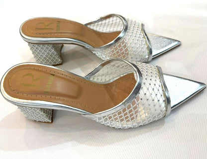 Noor Mesh Mules - Silver