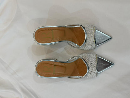 Noor Mesh Mules - Silver